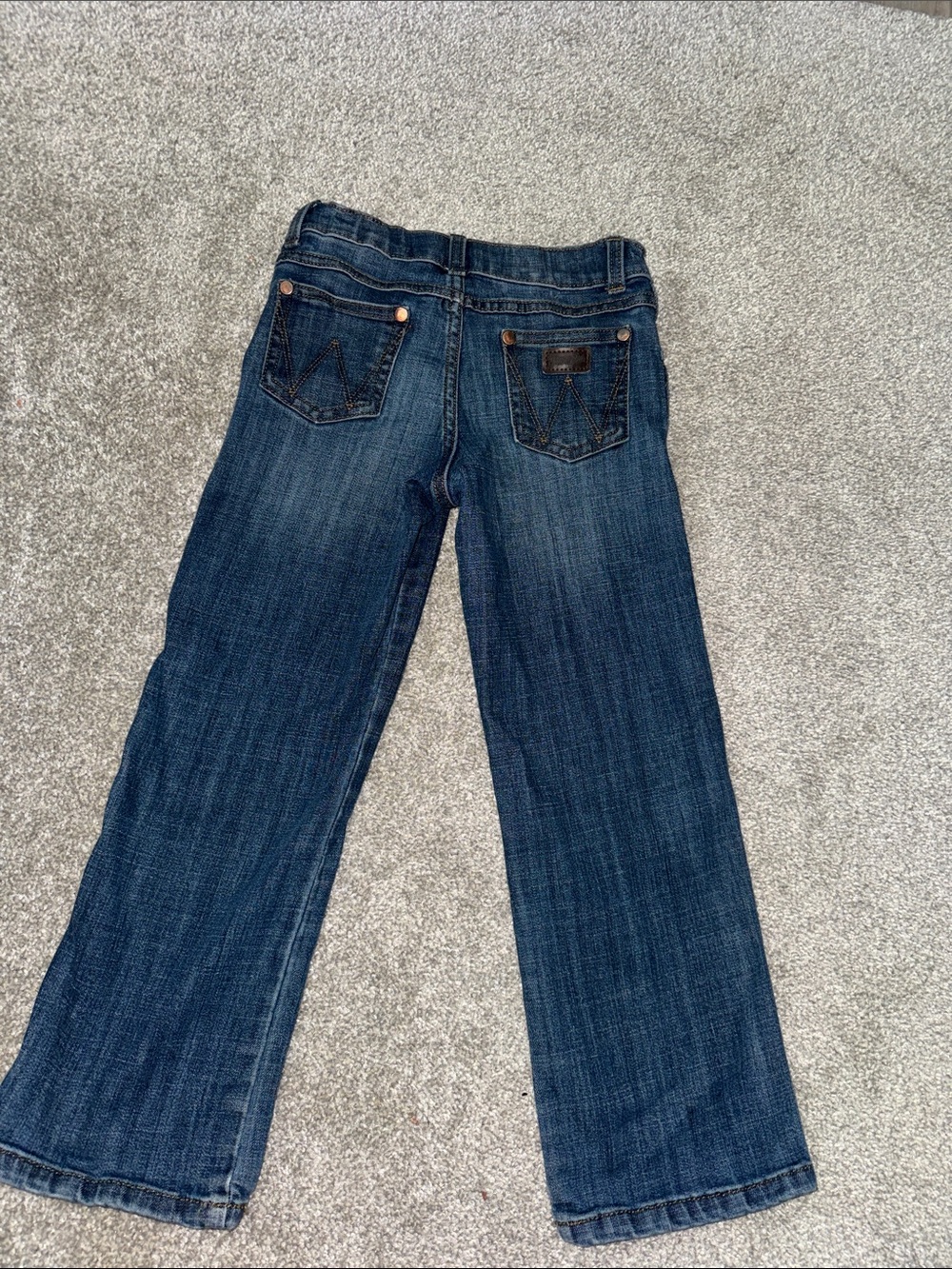 Wrangler Dark Blue Kids Straight-Leg Jeans